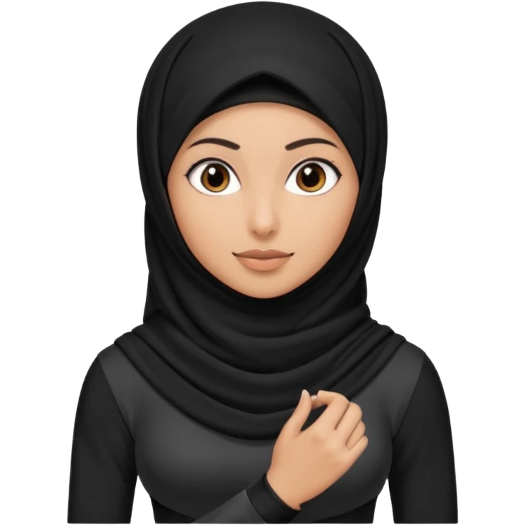 girl wearing a black hijab and is a fitness trainer emoji