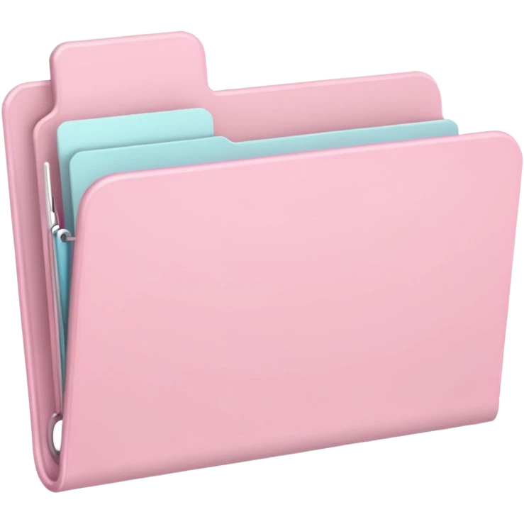 pastel pink folder aesthetic emoji