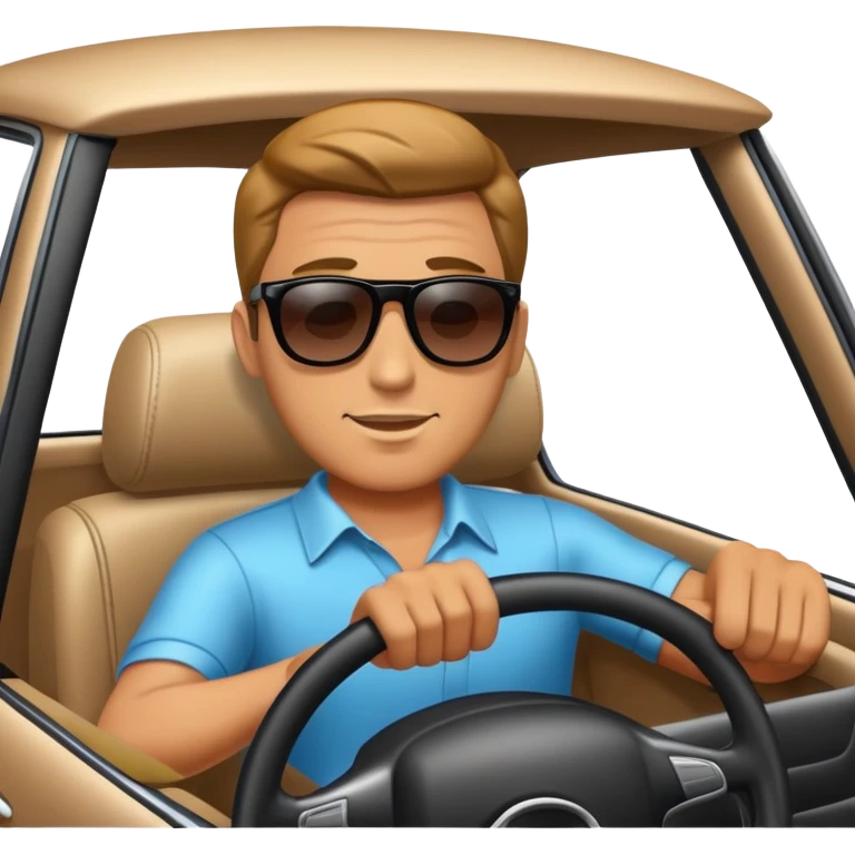 hombre conduciendo un coche emoji