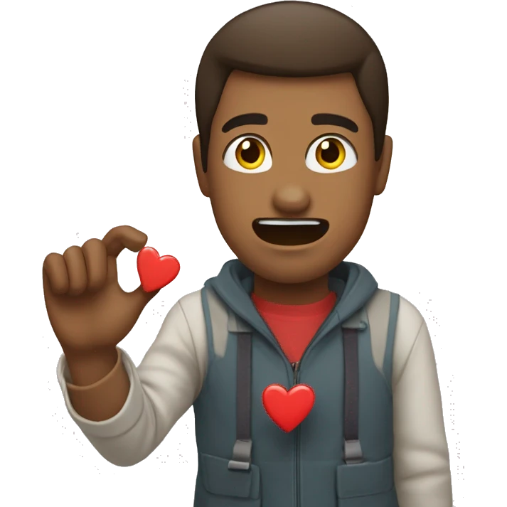 Mano haciendo un corazón  emoji