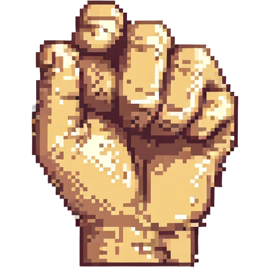 clenched fist salute, different angle emoji