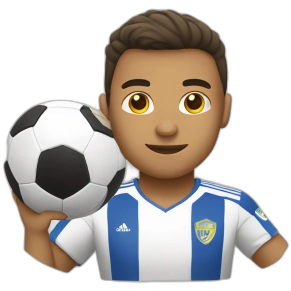 Coracao em formato de bola de futebol emoji
