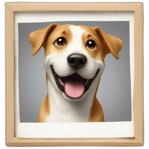 photo frame with picture of dog emoji