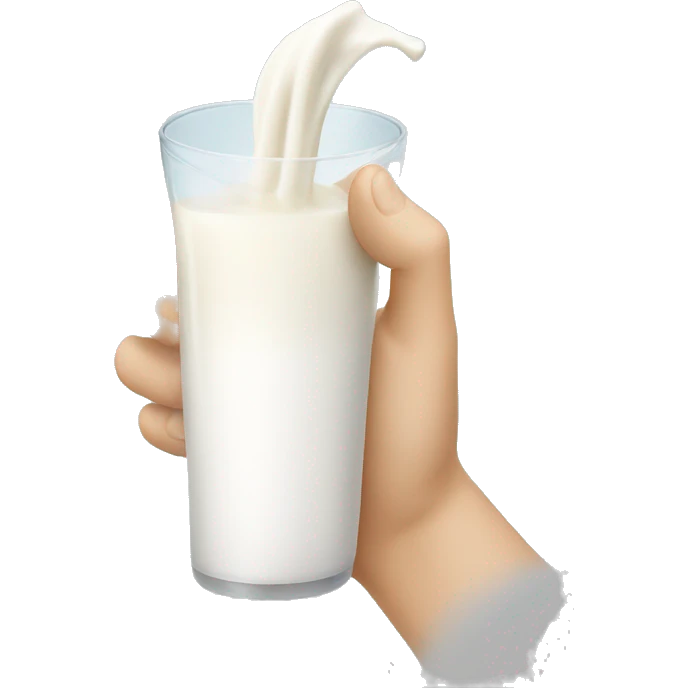 hand throwing milk emoji