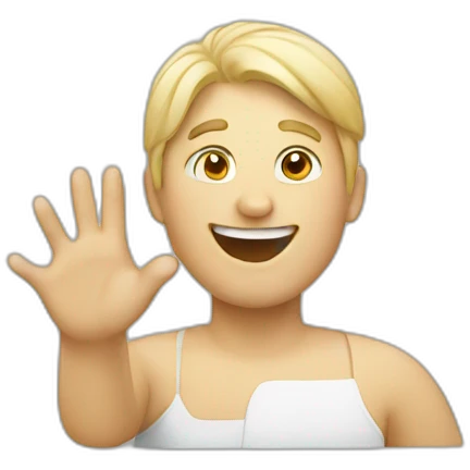 person greeting emoji