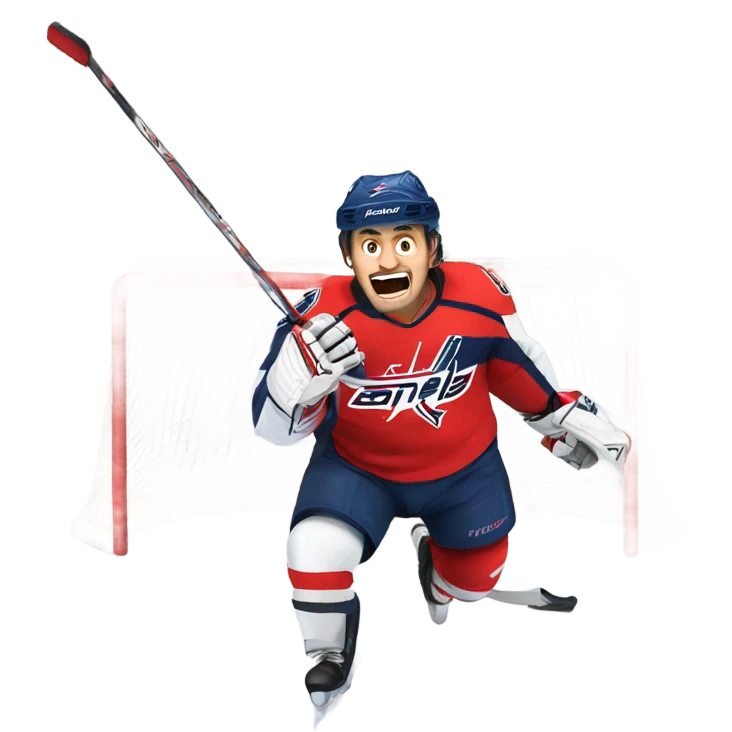 Ovechkin scoring a goal emoji