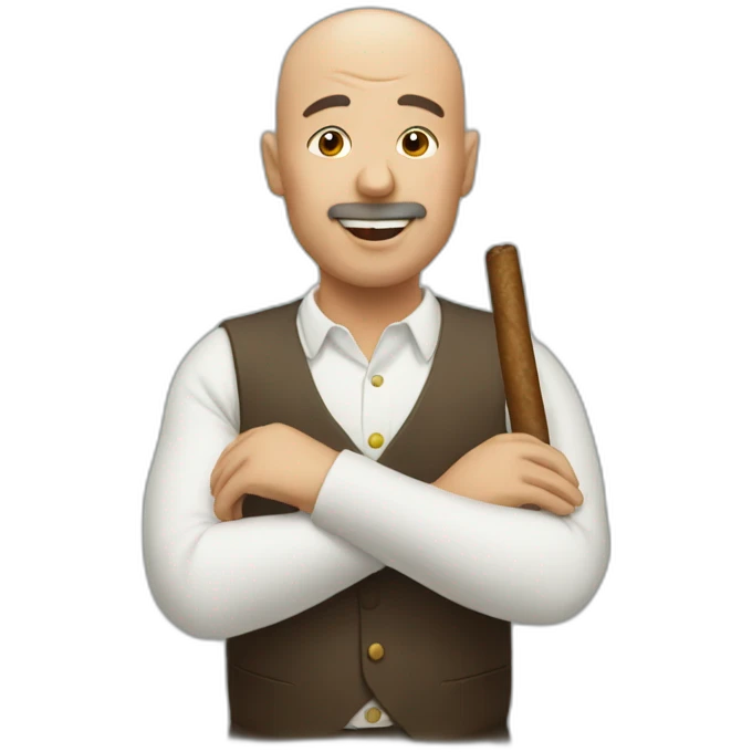 bald man with cigar emoji
