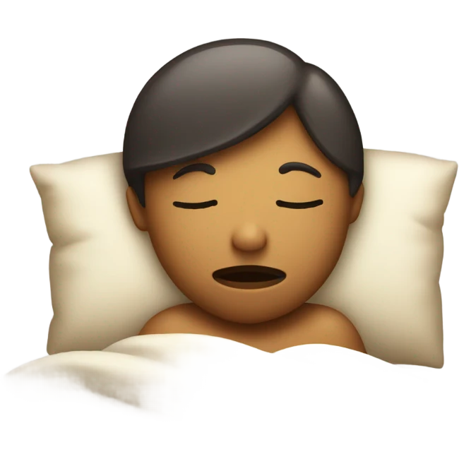 Kissing emoji sleeping emoji