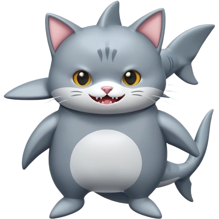 Make a cat in a shark costume emoji
