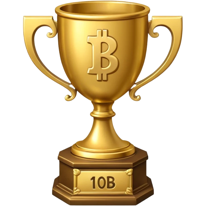 money trophy with 10B on it  emoji