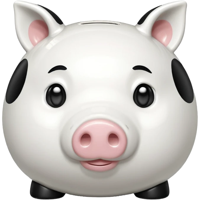 glitter white symbol pig bank emoji
