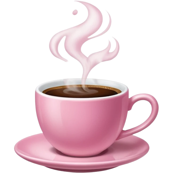 An aesthetic pink cup of coffee emoji