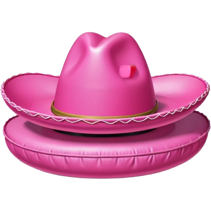 jeff koons pink spam sombrero inflatable sculpture  emoji