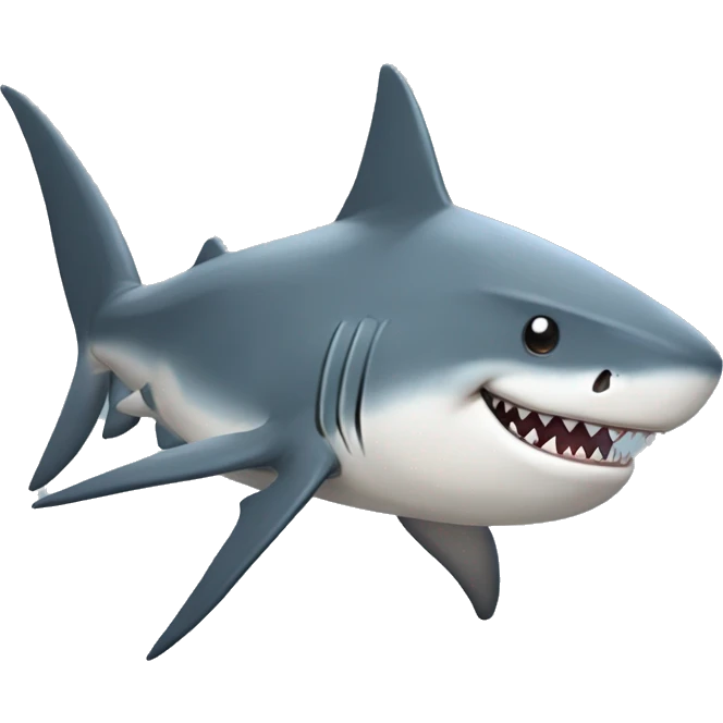Humanoid buff shark being badaas emoji