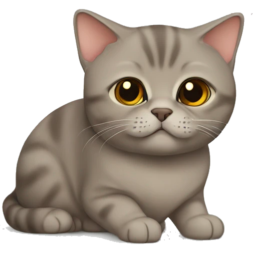 brown british shorthair cat emoji