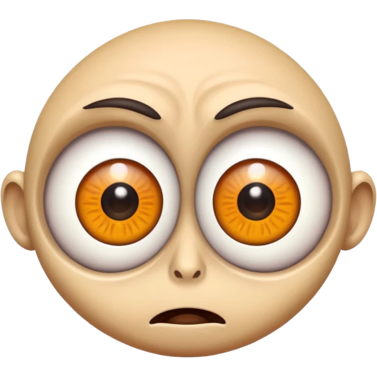 Crazy looking guy with huge eyes emoji