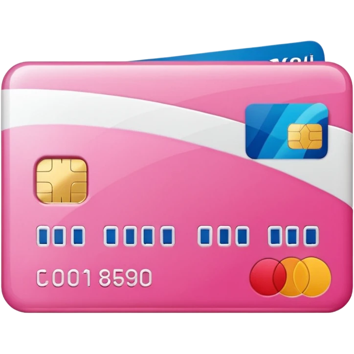 mix pink and white bank and credit card emoji
