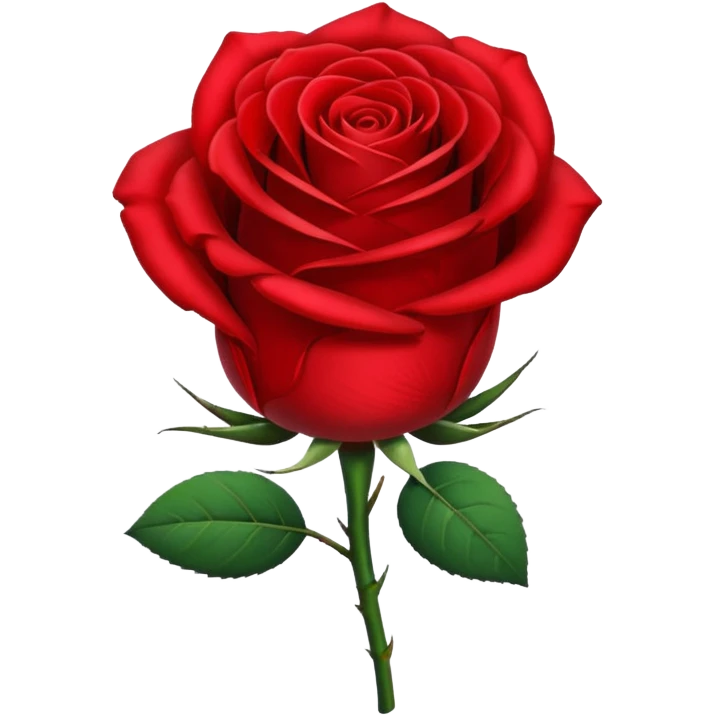 1 long red rose emoji