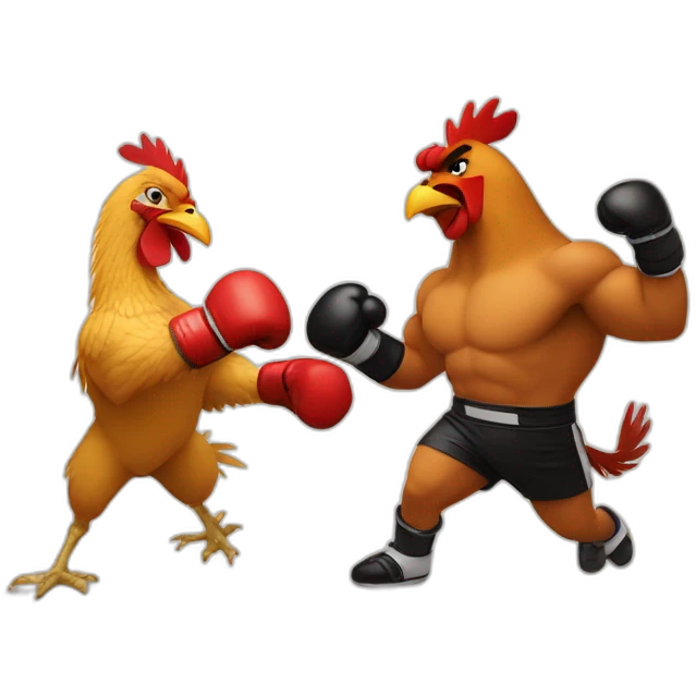 chicken boxing with pumba emoji
