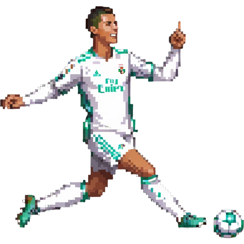 Cristiano Ronaldo celebrating a goal emoji