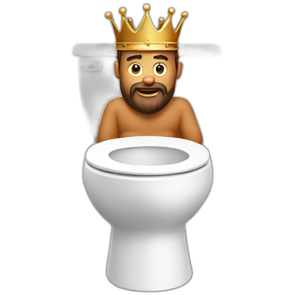 king sitting toilet emoji