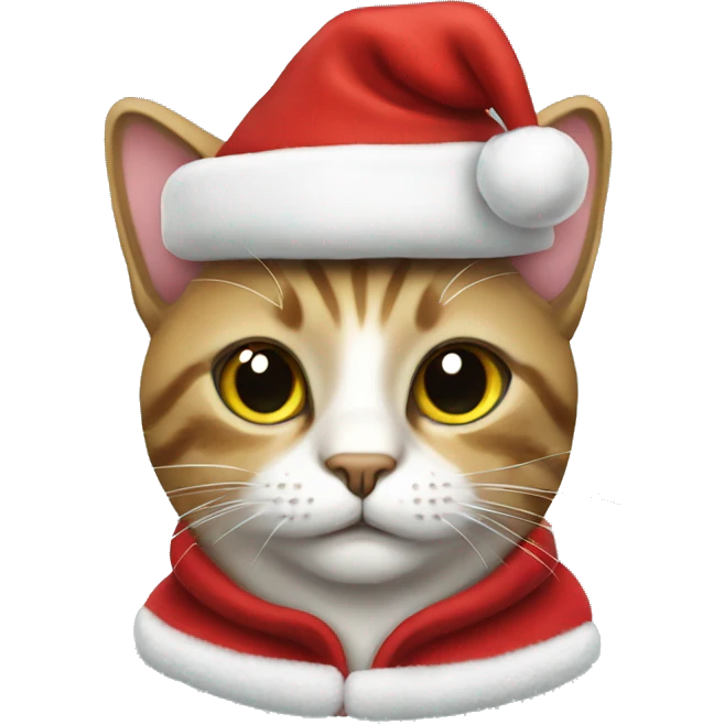 Cat in santa clothes  emoji