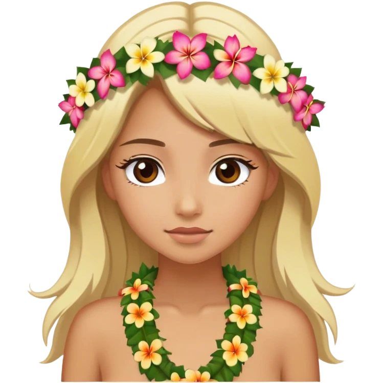 Blonde model with brown eyes, luxury honeymoon in Hawaii emoji