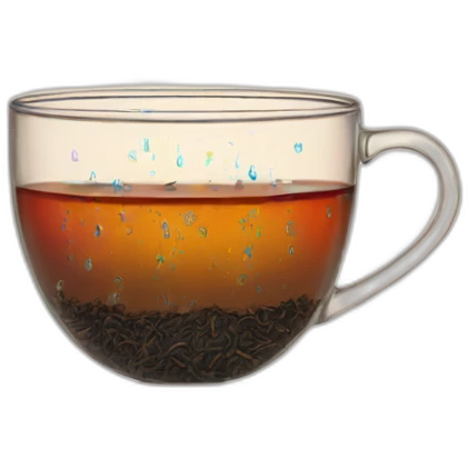 Black tea rainbow rain emoji