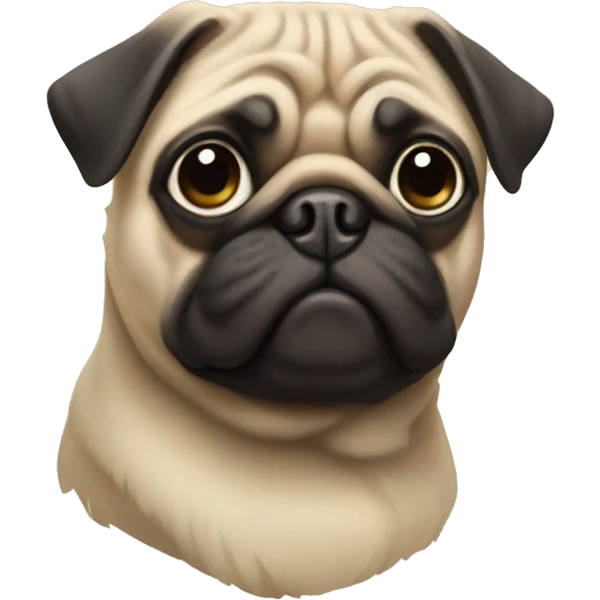 Pug en un pino emoji