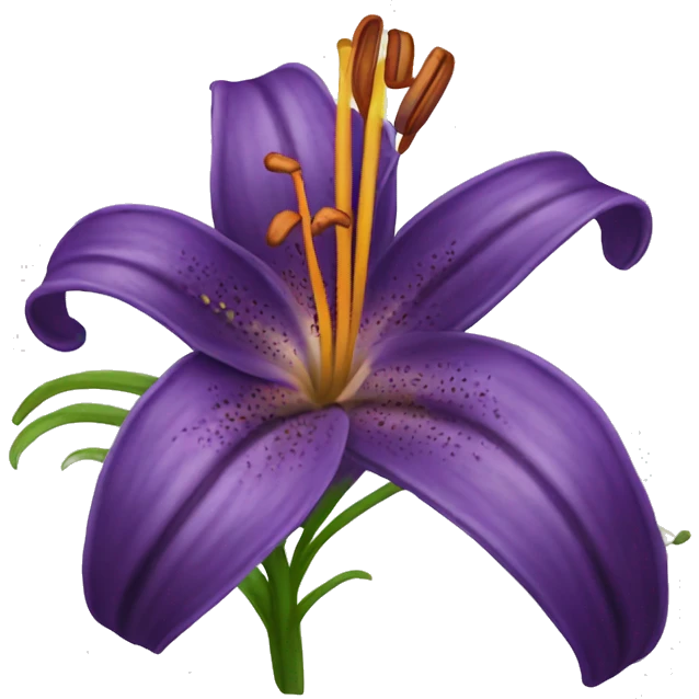 purple tiger lily emoji