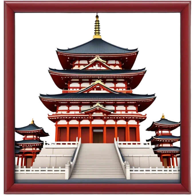 Cinematic Realistic Senso-ji Temple Landmark Emoji, depicted with the historic Tokyo temple rendered with intricate architectural detail and dynamic, cultural lighting. emoji