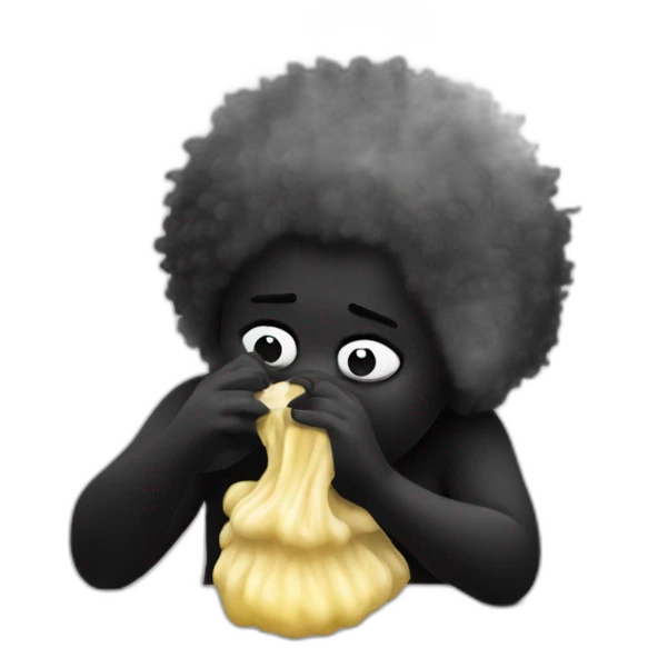 Golliwog vomiting emoji