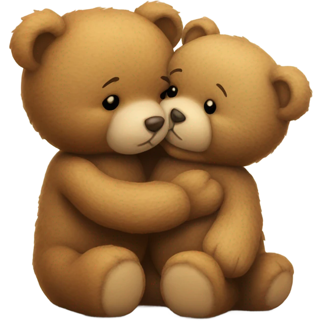 teddy bear kissing another teddy bear emoji