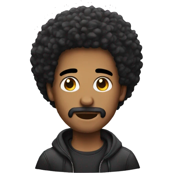 Dude with afro  emoji