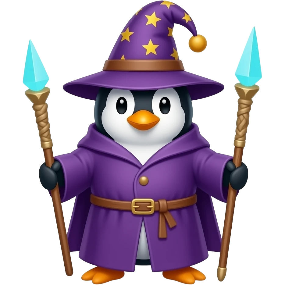 Penguin Wizard emoji
