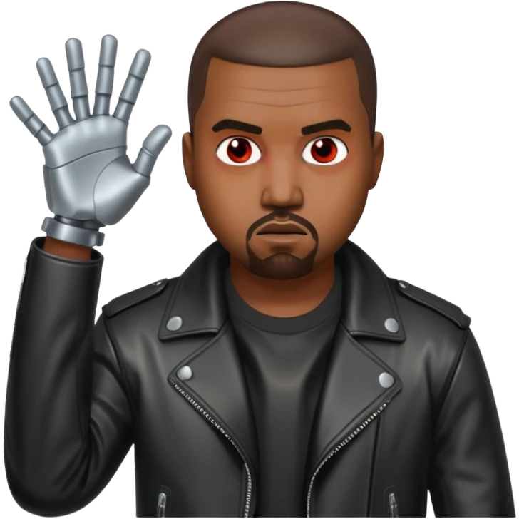 kanye west fighting evil ai robot emoji