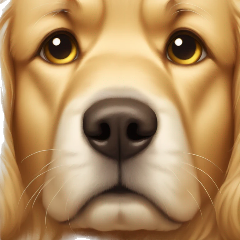 Sad golden retriever face emoji
