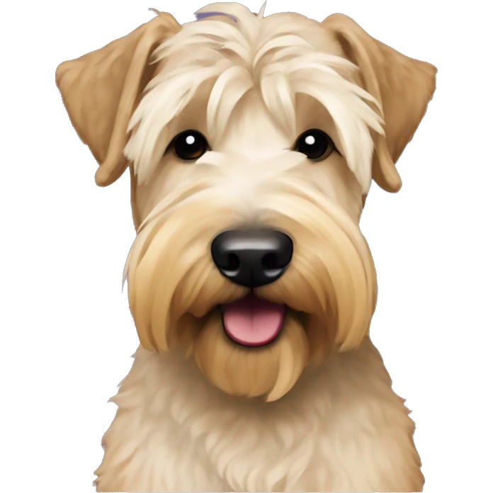 Irish soft coated wheaten terrier with a bandana around neck emoji