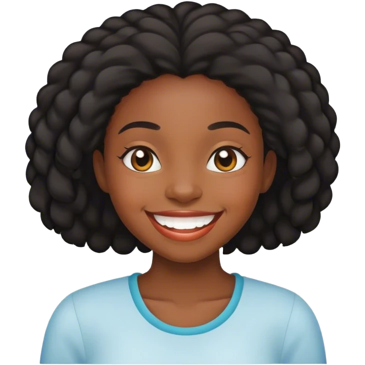 Black girl laughing emoji
