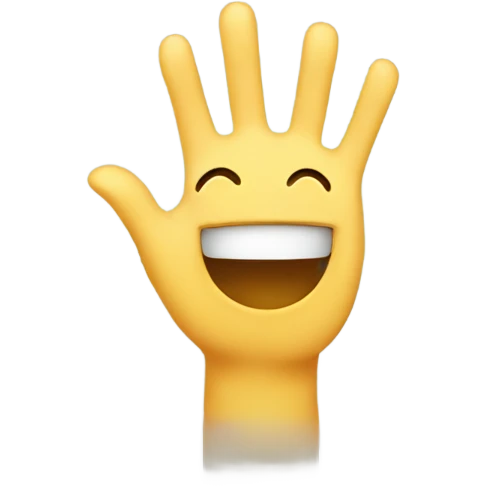 smiling emoji with both hands up to its face emoji