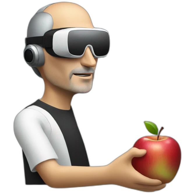 Steve jobs with apple vr headset emoji