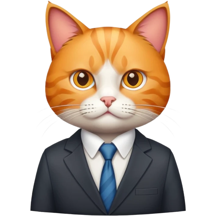 cat wearing a business suit emoji