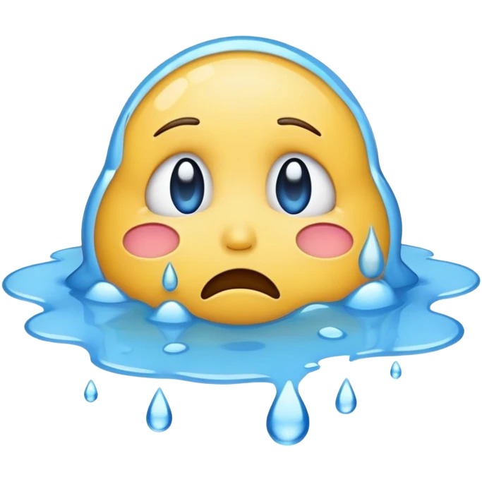 super sad emoji in a puddle of tears emoji