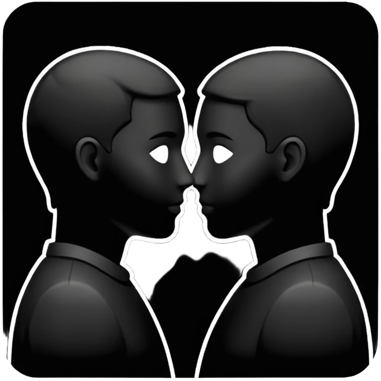 два силуэта стоят спиной к нам emoji