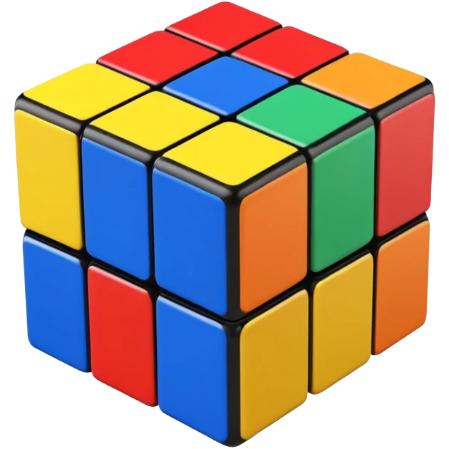 Rubik’s cube with motion lines emoji
