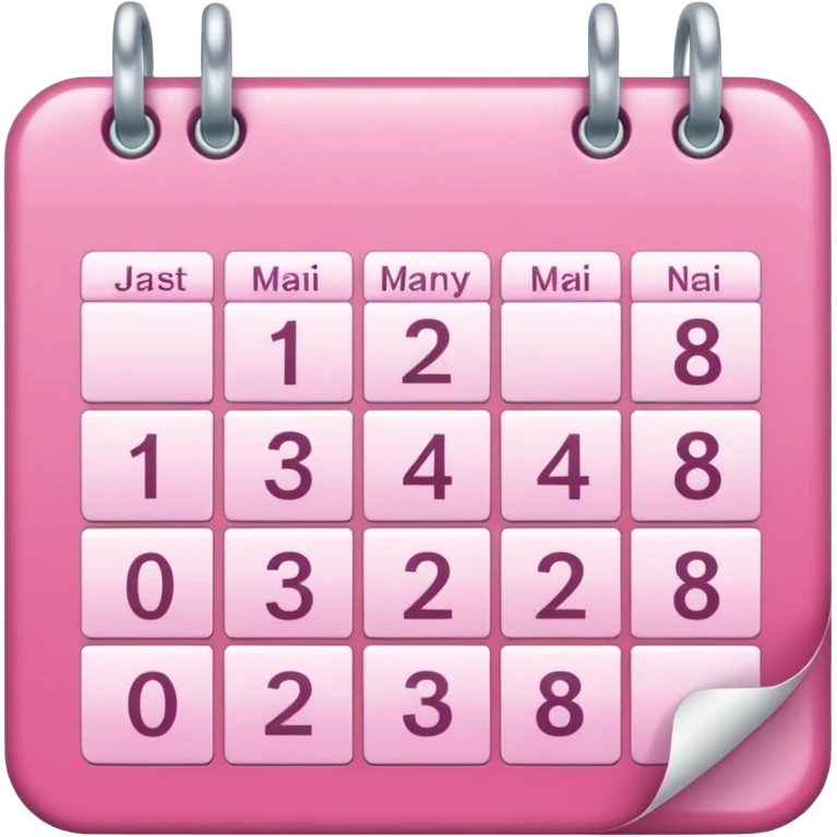 pink calendar emoji
