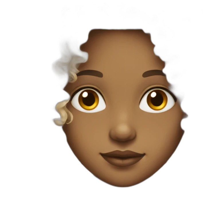 Mixed girl curly hair emoji