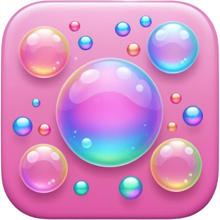 pink  bubbles glittter emoji