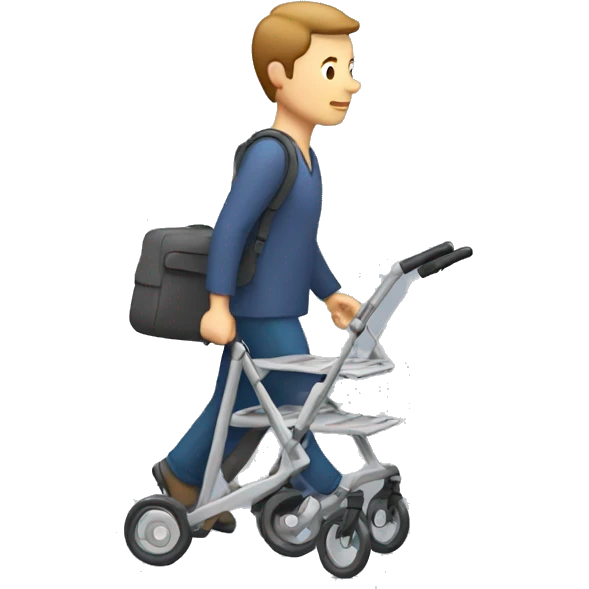 Man walking with rollator emoji