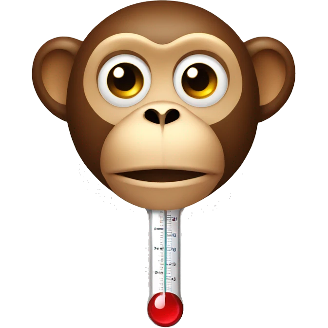 monkey face with thermometer emoji